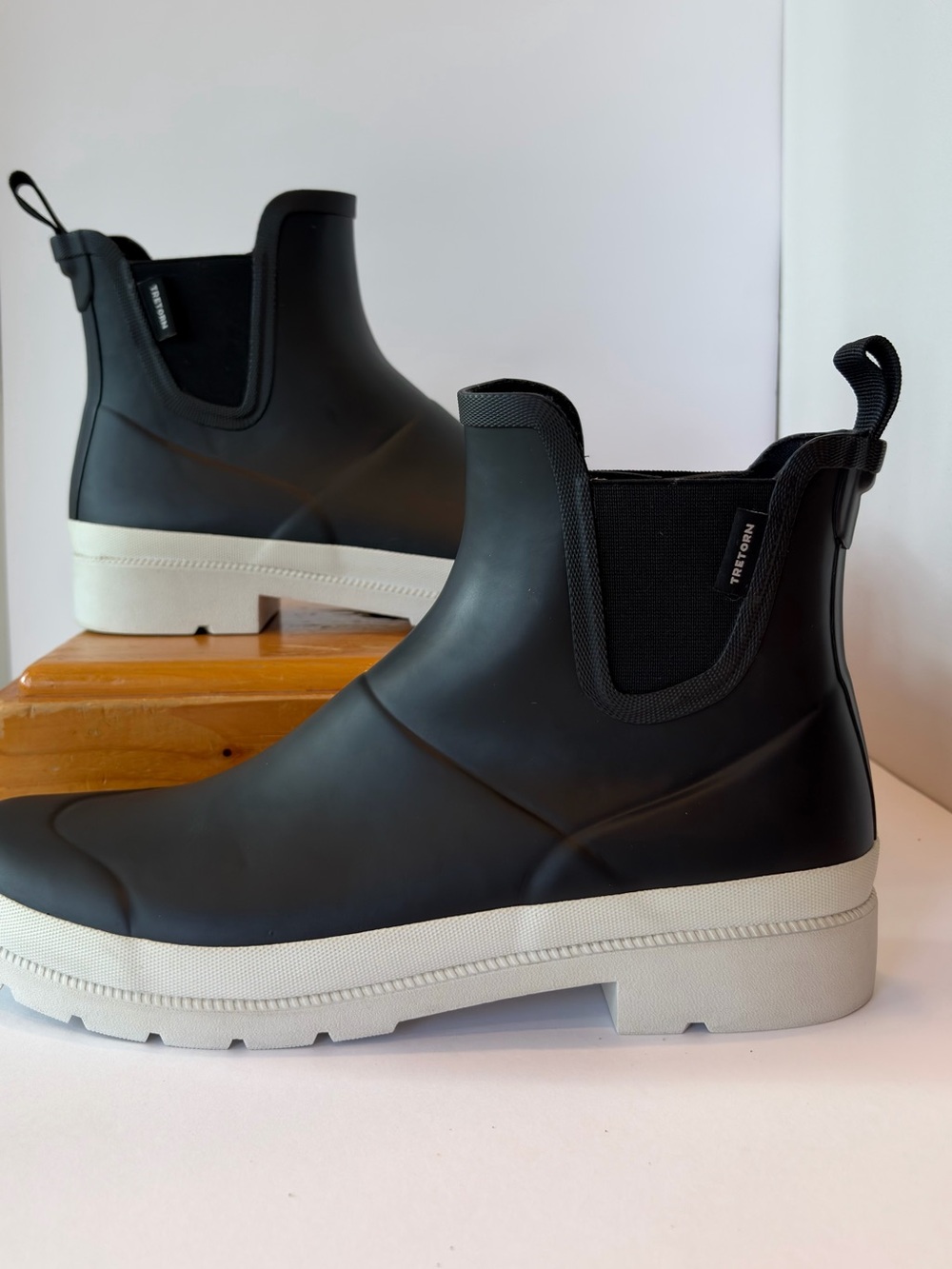 Tretorn Black Chelsea Rain Boots Ankle Boots Size 11